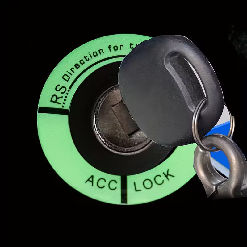 Car Ignition Switch Luminous Sticker Rings