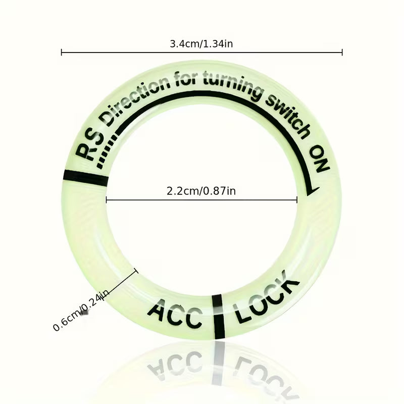 Car Ignition Switch Luminous Sticker Rings