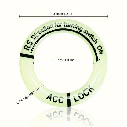 Car Ignition Switch Luminous Sticker Rings