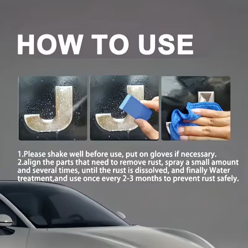 Metal polishing spray