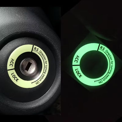 Car Ignition Switch Luminous Sticker Rings